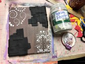 Adding modeling paste through stencils
